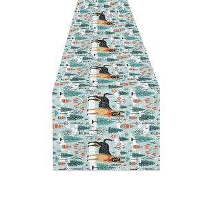 German Shepherd's Holiday Forest Frolic Christmas Decoration Table Runner-Home Decor-Christmas, German Shepherd, Home Decor-One Size-2