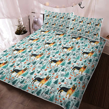 Load image into Gallery viewer, German Shepherd&#39;s Holiday Forest Frolic Christmas Quilt Blanket Bedding Set-Bedding-Bedding, Blankets, Christmas, German Shepherd, Home Decor-3