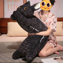 Load image into Gallery viewer, Giant Black Cat Body Pillow - Curly Hair Sparkling Eyes-Home Decor-Black Cat,Cats,Home Decor,Pillows,Stuffed Animal-3