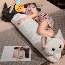 Load image into Gallery viewer, Giant Black Cat Body Pillow - Curly Hair Sparkling Eyes-Home Decor-Black Cat,Cats,Home Decor,Pillows,Stuffed Animal-5