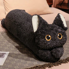 Load image into Gallery viewer, Giant Black Cat Body Pillow - Curly Hair Sparkling Eyes-Home Decor-Black Cat,Cats,Home Decor,Pillows,Stuffed Animal-7