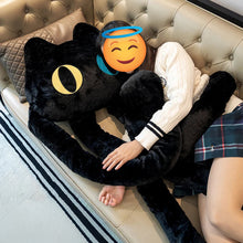 Load image into Gallery viewer, Giant Black Cat Plush Toy - Heterochromia Eyes with Extra Long Alien Legs-Stuffed Animals-Black Cat,Cats,Home Decor,Pillows,Stuffed Animal-3