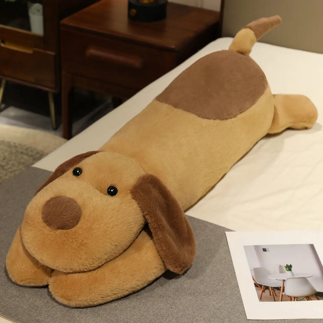 Giant Dachshund Stuffed Animal Plush Toy Pillows-Home Decor-Open eyes brown-125cm-8