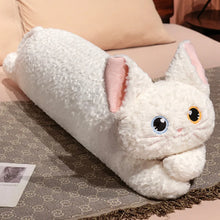 Load image into Gallery viewer, Giant White Cat Body Pillow - Curly Hair Sparkling Eyes-White-110cm-1