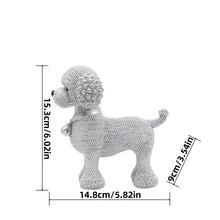 Load image into Gallery viewer, Glamorous Silver Poodle Statue – Sparkly Bling Room Decor-Bell Dog-silver-1