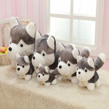 Load image into Gallery viewer, image of a collection of adorable husky stuffed animal plush toys