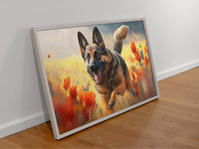Load image into Gallery viewer, Golden Field German Shepherd Wall Art Poster-Art-Dog Art, German Shepherd, Home Decor, Poster-2