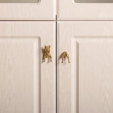 Load image into Gallery viewer, Golden French Bulldog Brass Drawer Pulls or Cabinet Handle Knobs-19