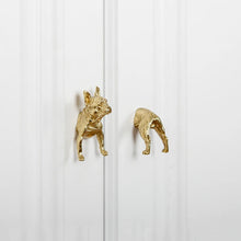 Load image into Gallery viewer, Golden French Bulldog Brass Drawer Pulls or Cabinet Handle Knobs-5
