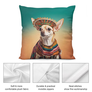 Golden Gaze Fawn Gold Chihuahua Plush Pillow Case-Chihuahua, Dog Dad Gifts, Dog Mom Gifts, Home Decor, Pillows-3