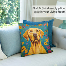 Load image into Gallery viewer, Golden Radiance Labrador Plush Pillow Case-Cushion Cover-Dog Dad Gifts, Dog Mom Gifts, Home Decor, Labrador, Pillows-7