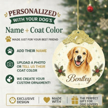 Load image into Gallery viewer, Golden Retriever Christmas Ornament - Gold Crown Dog Portrait - Personalized with Photo and Name-Christmas Ornament-Christmas,Christmas Ornament,Personalize Artwork-2