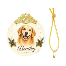 Load image into Gallery viewer, Golden Retriever Christmas Ornament - Gold Crown Dog Portrait - Personalized with Photo and Name-Christmas Ornament-Christmas,Christmas Ornament,Personalize Artwork-4