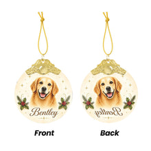 Load image into Gallery viewer, Golden Retriever Christmas Ornament - Gold Crown Dog Portrait - Personalized with Photo and Name-Christmas Ornament-Christmas,Christmas Ornament,Personalize Artwork-5