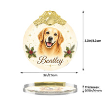 Load image into Gallery viewer, Golden Retriever Christmas Ornament - Gold Crown Dog Portrait - Personalized with Photo and Name-Christmas Ornament-Christmas,Christmas Ornament,Personalize Artwork-6