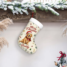 Load image into Gallery viewer, Golden Retriever Christmas Stocking - Cozy Festive Wishes - Personalize with Photo and Name-Christmas Ornament-Christmas,Christmas Stocking,Personalize Artwork-7