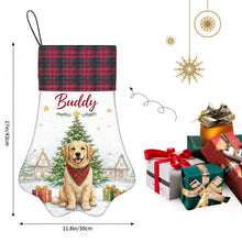Load image into Gallery viewer, Golden Retriever Christmas Stocking - Home for the Holidays - Personalize with Photo and Name-Christmas Ornament-Christmas,Golden Retriever,Personalize Artwork,Stocking-2
