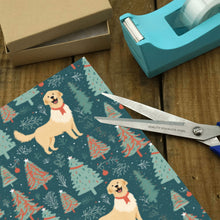 Load image into Gallery viewer, Golden Retriever Christmas Tree Celebration Gift Wrapping Paper - 2 Rolls-Christmas Ornament-Christmas,Golden Retriever,Wrapping Paper-4