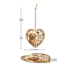 Load image into Gallery viewer, Golden Retriever Dog Ornament - Christmas Wishes Design - Personalized with Name-Christmas Ornament-Christmas,Golden Retriever,Personalize Artwork-5
