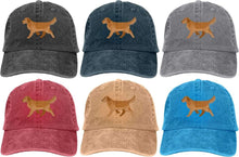 Load image into Gallery viewer, Image of golden retriever caps in six different colors