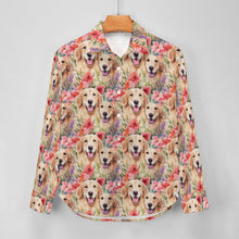 Load image into Gallery viewer, Golden Retriever Mom and Baby Bloom Women&#39;s Shirt - 2 Designs-Apparel-Apparel, Golden Retriever, Shirt-4