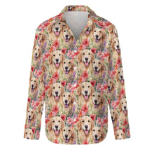 Load image into Gallery viewer, Golden Retriever Mom and Baby Bloom Women&#39;s Shirt - 2 Designs-Apparel-Apparel, Golden Retriever, Shirt-8