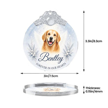 Load image into Gallery viewer, Golden Retriever Ornament - Angel Dog Memorial Design - Personalized with Photo and Name-Christmas Ornament-Christmas,Christmas Ornament,Golden Retriever,Personalize Artwork-6