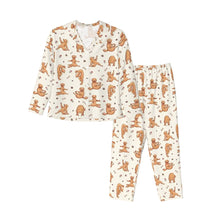 Load image into Gallery viewer, Golden Retriever Pajamas for Women - XL Available - Golden Retrievers Doing Yoga-Pajamas-Apparel,Dog Mom Gifts,Golden Retriever,Pajamas-15