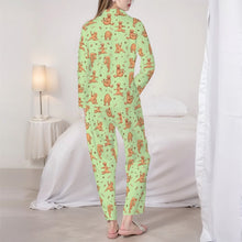 Load image into Gallery viewer, Golden Retriever Pajamas for Women - XL Available - Golden Retrievers Doing Yoga-Pajamas-Apparel,Dog Mom Gifts,Golden Retriever,Pajamas-5