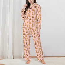 Load image into Gallery viewer, Golden Retriever Pajamas for Women - XL Available - Happy Golden Retriever Pack-Pajamas-Apparel,Dog Mom Gifts,Golden Retriever,Pajamas-Pink-XS-3