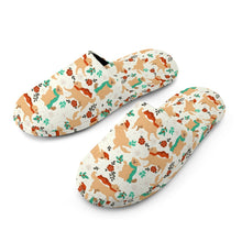 Load image into Gallery viewer, Golden Retriever Slippers for Women - Merry Merry Golden Retriever Christmas - Flannel-Accessories,Dog Mom Gifts,Golden Retriever,Slippers-10