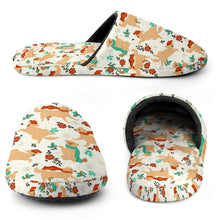 Load image into Gallery viewer, Golden Retriever Slippers for Women - Merry Merry Golden Retriever Christmas - Flannel-Accessories,Dog Mom Gifts,Golden Retriever,Slippers-11