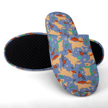 Load image into Gallery viewer, Golden Retriever Slippers for Women - Merry Merry Golden Retriever Christmas - Flannel-Accessories,Dog Mom Gifts,Golden Retriever,Slippers-18