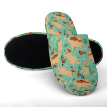 Load image into Gallery viewer, Golden Retriever Slippers for Women - Merry Merry Golden Retriever Christmas - Flannel-Accessories,Dog Mom Gifts,Golden Retriever,Slippers-21