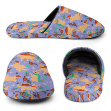 Load image into Gallery viewer, Golden Retriever Slippers for Women - Merry Merry Golden Retriever Christmas - Flannel-Accessories,Dog Mom Gifts,Golden Retriever,Slippers-23