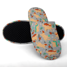 Load image into Gallery viewer, Golden Retriever Slippers for Women - Merry Merry Golden Retriever Christmas - Flannel-Accessories,Dog Mom Gifts,Golden Retriever,Slippers-27