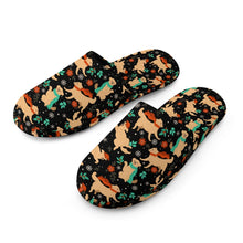 Load image into Gallery viewer, Golden Retriever Slippers for Women - Merry Merry Golden Retriever Christmas - Flannel-Accessories,Dog Mom Gifts,Golden Retriever,Slippers-7
