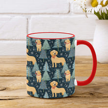 Load image into Gallery viewer, Golden Retriever Winter Forest Fest Christmas Coffee Mug-2
