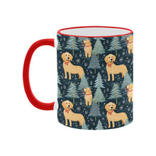 Load image into Gallery viewer, Golden Retriever Winter Forest Fest Christmas Coffee Mug-3