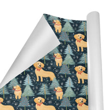 Load image into Gallery viewer, Golden Retriever Winter Forest Fest Christmas Gift Wrapping Paper - 2 Rolls-Christmas Ornament-Christmas,Golden Retriever,Wrapping Paper-3