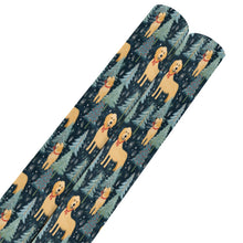 Load image into Gallery viewer, Golden Retriever Winter Forest Fest Christmas Gift Wrapping Paper - 2 Rolls-Christmas Ornament-Christmas,Golden Retriever,Wrapping Paper-Golden Retriever-5