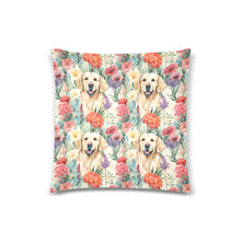Load image into Gallery viewer, Golden Retriever&#39;s Blossom Delight Throw Pillow Covers-Cushion Cover-Golden Retriever, Home Decor, Pillows-4