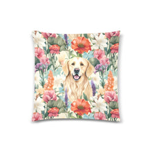 Load image into Gallery viewer, Golden Retriever&#39;s Floral Delight Throw Pillow Covers-4