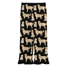 Load image into Gallery viewer, Golden Retrievers Pajama Pants for Women - Ruffle Hem Design - Watercolor Delight Golden Retrievers-Pajamas-Apparel,Dog Mom Gifts,Golden Retriever,Pajamas-5