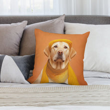 Load image into Gallery viewer, Golden Turban Yellow Labrador Plush Pillow Case-Cushion Cover-Dog Dad Gifts, Dog Mom Gifts, Home Decor, Labrador, Pillows-2