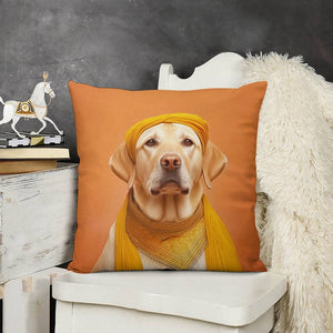 Golden Turban Yellow Labrador Plush Pillow Case-Cushion Cover-Dog Dad Gifts, Dog Mom Gifts, Home Decor, Labrador, Pillows-3