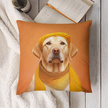 Load image into Gallery viewer, Golden Turban Yellow Labrador Plush Pillow Case-Cushion Cover-Dog Dad Gifts, Dog Mom Gifts, Home Decor, Labrador, Pillows-4