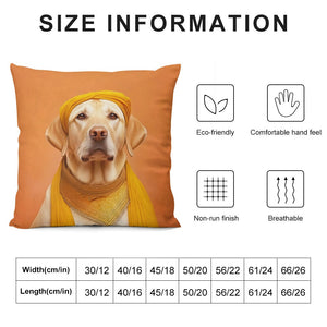 Golden Turban Yellow Labrador Plush Pillow Case-Cushion Cover-Dog Dad Gifts, Dog Mom Gifts, Home Decor, Labrador, Pillows-6