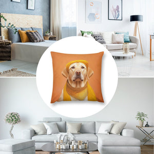 Golden Turban Yellow Labrador Plush Pillow Case-Cushion Cover-Dog Dad Gifts, Dog Mom Gifts, Home Decor, Labrador, Pillows-8