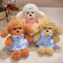 Load image into Gallery viewer, Goldendoodle Plush Toy - Adorable Hair Clip and Buttoned Dress-3